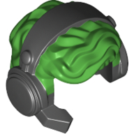 Hair with Headset Black Print