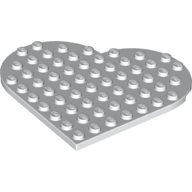 Plate Angled 9 x 9 Heart Shape