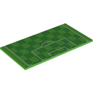 Tile 8 x 16 with Bottom Tubes with Soccer Field Goal Area print