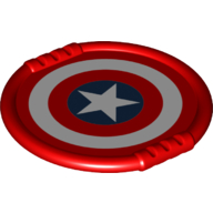 Duplo Disk with White Circle and White Star in Blue Circle Print (Captain America's Shield)