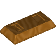 Image of part Tile Special 1 x 2 with Sloped Walls AKA Money / Gold Bar [Ingot]