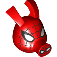 Minifig Head Special, Spider Ham with Black Webs, White Eyes print