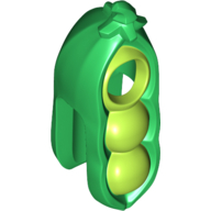 Minifig Costume Pea with Lime Peas Pattern