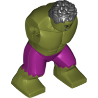 Body Giant, Hulk with Messy Hair with Magenta Pants Print