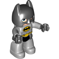 Duplo Figure Batman with Mask / Cowl Black, with Batman Logo Print