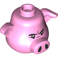 Minifig Head Special, Pig with Angry Eyes print (Pigsy)