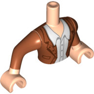 Minidoll Torso Man with Dark Orange Jacket, White Shirt