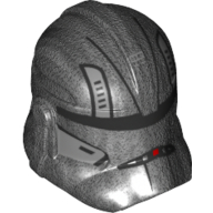 Helmet Clone Trooper Phase 2, Closed Front, Black Visor and Dark Bluish Grey Markings Print