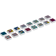 LEGO part Tile 1 x 1, Random DOTS Series 2 Print