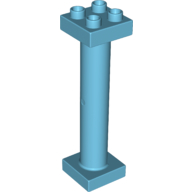 Duplo Support Column 2 x 2 x 6 Round with Open Latticed Back