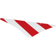 Image of part Sail Triangular 16 x 24 with 6 Holes, Red Stripes print