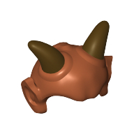 Image of part Head Top, Ears and Dark Brown Horns (Kardue'sai'Malloc)