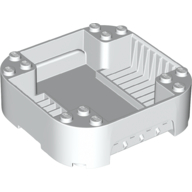 Pod, Square Rounded Corners, Back, 8 x 8 x 2, Corner Studs, and Recessed Slots