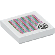Tile 2 x 2 with Groove with Boo and Barcode Print (Sticker)