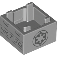 Container Box 2 x 2 x 1 with Dark Bluish Grey Imperial Insignia print