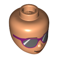 Minidoll Head Purple Sunglasses (Blind Person)
