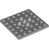 Plate 6 x 6 with 5 Center Holes
