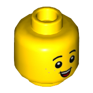Minifig Head Child, Big Open Mouth Smile Print