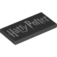Tile 2 x 4 with White 'Harry Potter' print