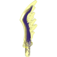Weapon Sword Serrated with Marbled Dark Purple Pattern