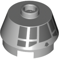 Brick Round 2 x 2 Truncated Cone with Dark Bluish Gray Squares Print (Millennium Falcon Cockpit)