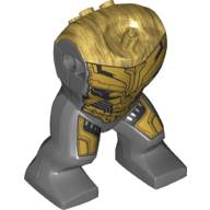 Body Giant, No Head, Thanos, Gold Bodysuit print