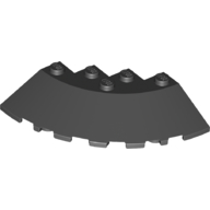 Brick Round Corner 6 x 6 with 33° Slope and Facet Cutout