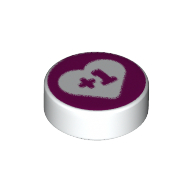LEGO part Tile Round 1 x 1, Random DOTS Series 5 Print
