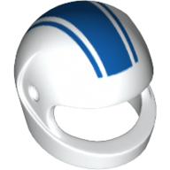 Helmet, Standard with Blue Stripes Print