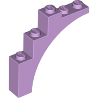 Image of part Brick Arch 1 x 5 x 4 [Continuous Bow, Raised Underside Cross Supports]