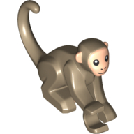 Animal, Monkey / Ape / Orangutan, One Arm Out, with Light Nougat Face Print