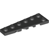LEGO part 78443 Wedge Plate 6 x 2 Left in Black