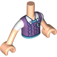 Minidoll Torso Boy with Lavender Shirt, Badge, Azure Belt print