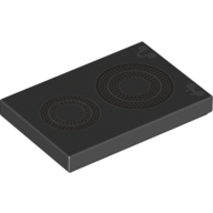 Tile 2 x 3 with Stove Top / Cooker Hob Rings Print