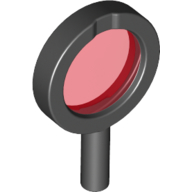 Equipment Magnifying Glass with Thick Frame, Hollow Handle, Trans-Red Lens