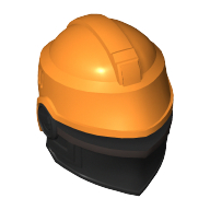 Helmet, Raised Centre Ridge, Eye Slot, with Black Faceguard Print