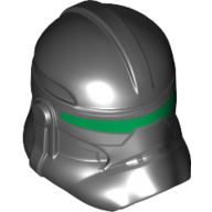 Helmet Clone Trooper Phase 2, Closed Front, Green Visor Print