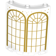 Panel 4 x 4 x 6 Quarter Cylinder with Golden Windows print