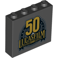 Brick 1 x 4 x 3 with '50 LUCASFILM Ltd' print