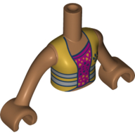 Minidoll Torso Girl with Magenta Top, Gold Jacket, Medium Nougat Arms with Hands