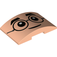 Brick Curved 4 x 6 with 2 x 4 Cutout with Face, Glasses print (Harry Potter)