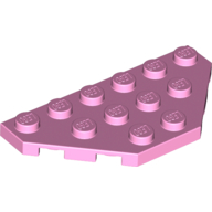 LEGO part 2419 Wedge Plate 3 x 6 Cut Corners in Light Purple/ Bright Pink