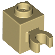 Image of part Brick Special 1 x 1 with Clip Vertical [Open O Clip, Hollow Stud]