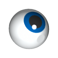Technic Ball Joint with Eye, Blue Iris print