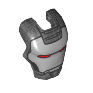 Headwear Accessory Visor Top Hinge, Rounded, with Red Eyes Print (Iron Man)