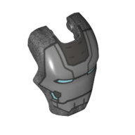 Headwear Accessory Visor Top Hinge, Rounded, with Blue Eyes Print (Iron Man)