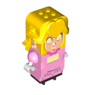 Hub, Princess Peach with 4 Top Studs and LCD Screens for Eyes and Chest