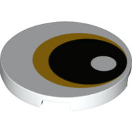 Tile Round 3 x 3 with Gold and Black Circles print (Eye)