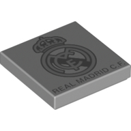 Tile 2 x 2 with Groove and 'Real Madrid C.F.' and Logo Print