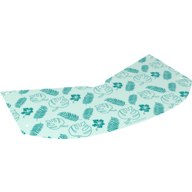 Tent with Dark Turquoise Leaves and Flowers Print